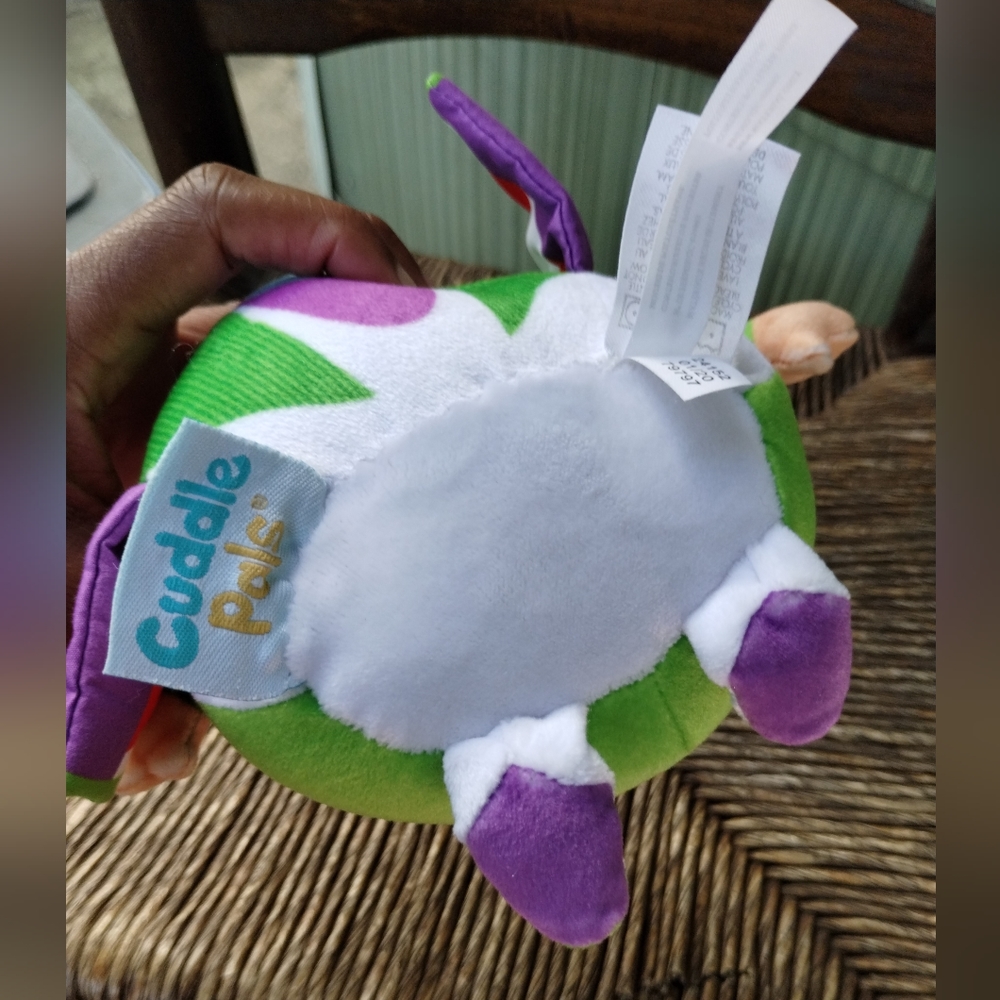Γ·Cuddle Pal Toy Story Round Huggable Buzz Lightyear 6" Plush Baby Rattle Lovey - Picture 11 of 15